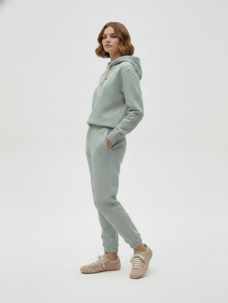 Джоггеры хлопковые серо-зеленые SS26 JIL SANDER J22KA0347 J20128/441