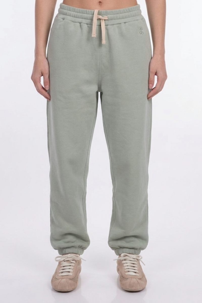 Джоггеры хлопковые серо-зеленые SS26 JIL SANDER J22KA0347 J20128/441