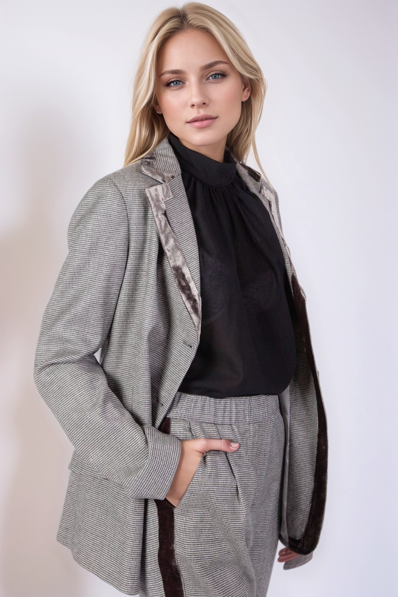 Пиджак в ломанную клетку 19/20 FABIANA FILIPPI GCD129W743