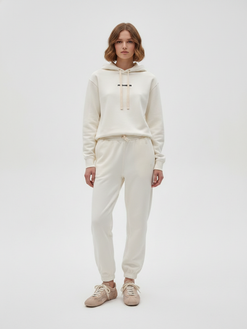 Джоггеры хлопковые кремовые SS26 JIL SANDER J22KA0347 J20128/103